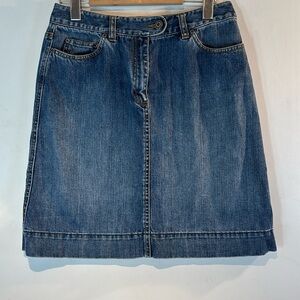 Talbots Vintage Petite Denim Skirt Size 6 Knee-Length
